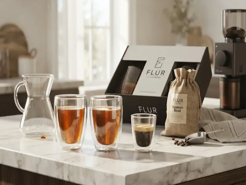Flur Glassware Hand Blown Wine Glasses Champagne Flutes Cocktail Glasses Tumblers Decanters and Serving Sets